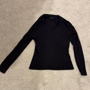 BCBGMaxAzria Black Knit Top